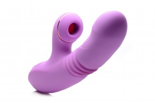 Shegasm Pro-Thrust Thrusting Suction Rabbit - вибратор-кролик с вакуумным стимулятором клитора, 22.8х3.7 см.