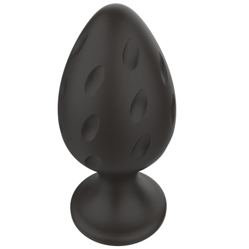 Boss Silicone Anal Plug L - Анальна пробка, 9х4,4 см (черный)