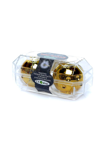 Duo-Balls Gold - Вагинальные шарики, 3,5 см (золотой)