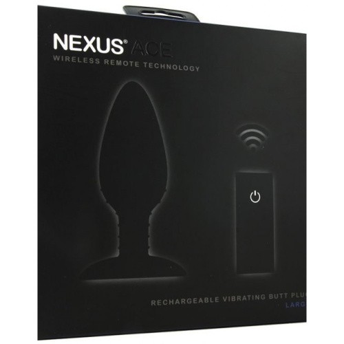 Nexus Ace Remote Control Vibrating Butt Plug L анальная пробка с вибрацией и дистанционным управлением, 14х5 см (чёрный)