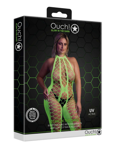 Бодистокинг Ouch! Bodystocking With Halterneck, XL/4XL