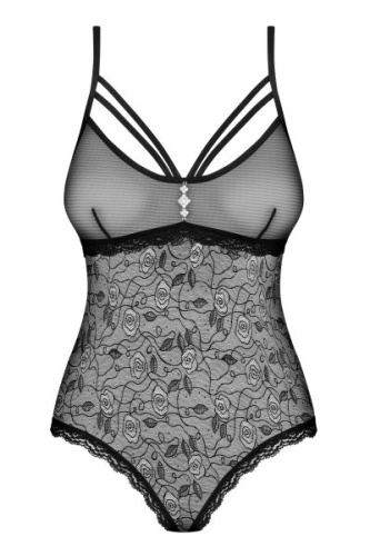 Эротическое боди с вышивкой Obsessive 818-TED-1 (S/M)