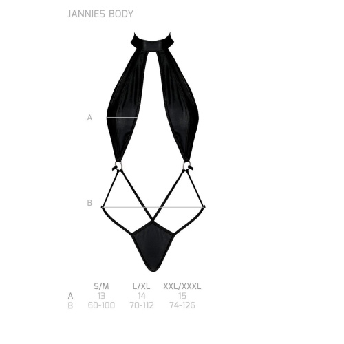 Боди-халтер из экокожи Passion JANNIES BODY, XXL/XXXL