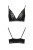 Passion PS001 TOP - Эластичный топ с кружевом, L (черный)