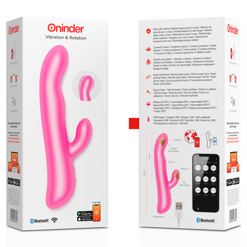 Вибратор кролик со смарт управлением Oninder Vibration & Rotation