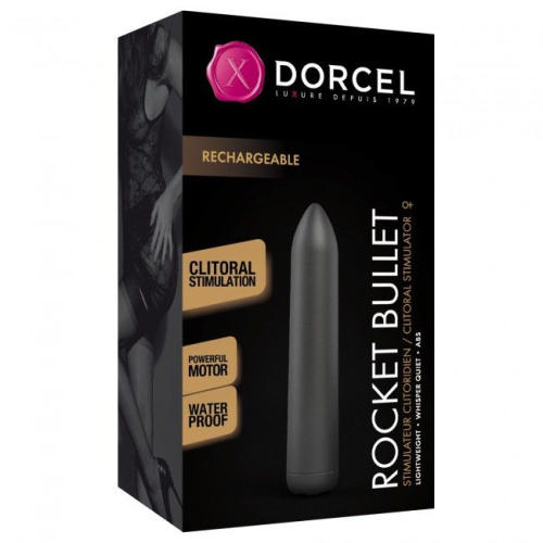 Dorcel Rocket Bullet Black віброкуля, що перезаряджається, 8.7х1.6 см (чорний) - купити в Києві, Україні