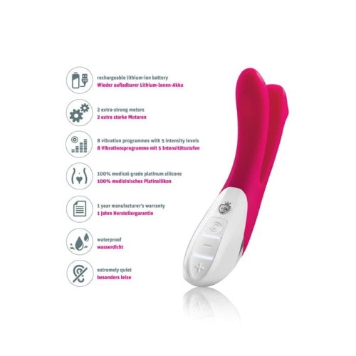 Mystim Bon Aparte Vibrator - вибратор для двойной стимуляции, 25х3.1 см