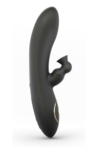 Dorcel Divine Rabbit - Вакуумный вибратор кролик, 20.5х3.5 см (чёрный)