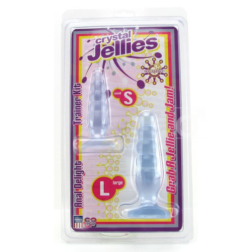 Doc Johnson Anal Delight Trainer Kit - Набор анальных пробок, 2 шт (прозрачный)