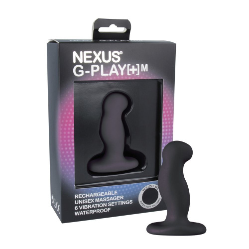 Nexus - G-Play Plus Medium Black массажер простаты 7.5х3 см.