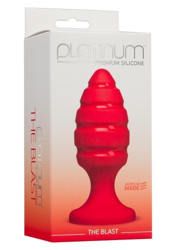 Doc Johnson Platinum Premium The Blast - Анальная пробка, 12х4,5 см (красный)