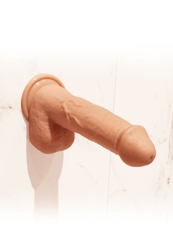 Get Real Rotating Vibrating Dildo - Вибратор с ротацией, 16 см (телесный)