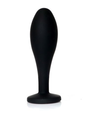Анальная пробка с камнем B-Series Jewellery Silicone Black Plug, M