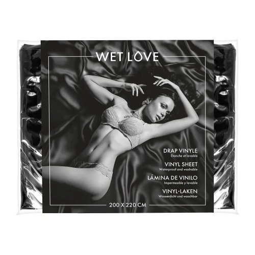Fetish Tentation Wet Love - Простыня из винила для фетиша, 220х200 см (чёрная)