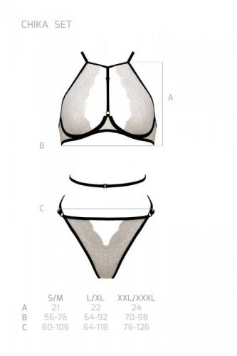 Комплект белья Passion CHIKA SET, S/M