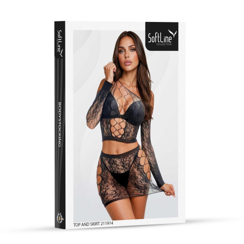 Комплект эротического белья SoftLine Top and skirt 211914, One Size