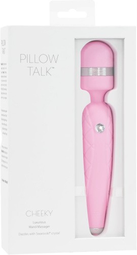 Pillow Talk Cheeky Pink- Вибратор-микрофон с кристаллом Swarovsky, 20,6х3,9 см. (розовый)