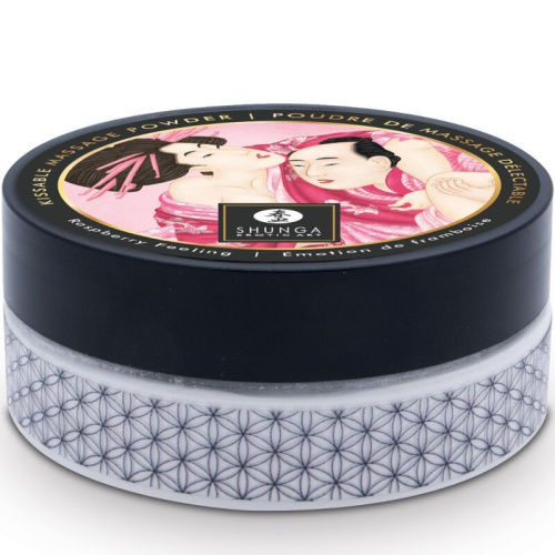 Вкусная пудра для оральных ласк Shunga Body Powder Raspberry feeling, 75 г (малина)