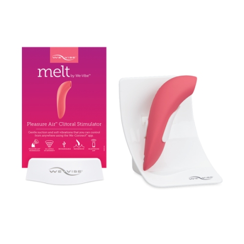We-Vibe Melt + Лубрикант 50 мл - Вакуумний стимулятор для клітора з керуванням через додаток на смартфоні, 12.6х2.4 см (помаранчевий) - купити в Києві, Україні