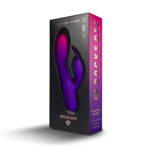 Вібратор-кролик Rocks Off Glo Girl – Rabbit - купити в Україні | Секс шоп SEX-SHOP.ua