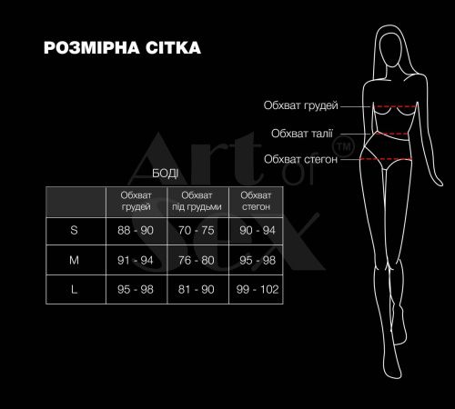 Боди Art of Sex - Jazz с эффектом мокрого бархата, M