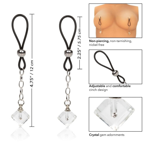 California Exotic Novelties Nipple Jewelry Crystal Gem украшение для груди