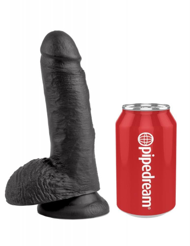 Pipedream King Cock 7 - Фаллоимитатор на присоске, 14х4.5 см (чёрный)