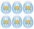 Tenga Egg Wind Pack of 6 - набор мастурбаторов, 6 шт