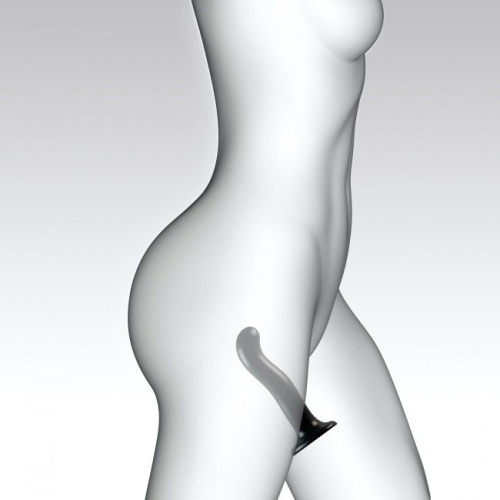 Strap-On-Me P&G-Spot Dildo, S - Насадка для страпона, 16.4х3 см, (черная)