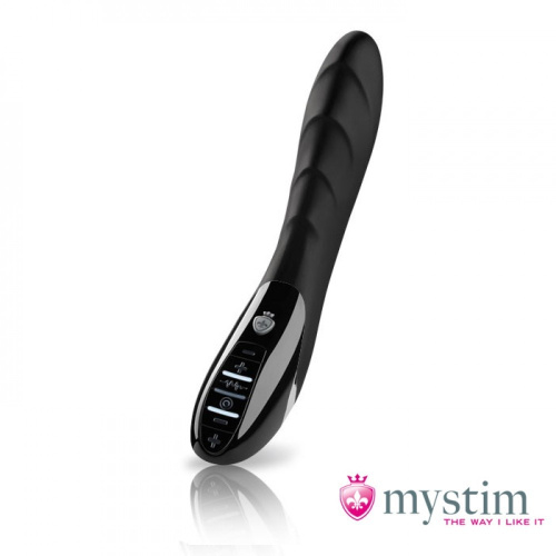 Mystim Sizzling Simon eStim - Вібратор з електростимуляцією, 17х4 см., (чорний) - купити в Києві, Україні