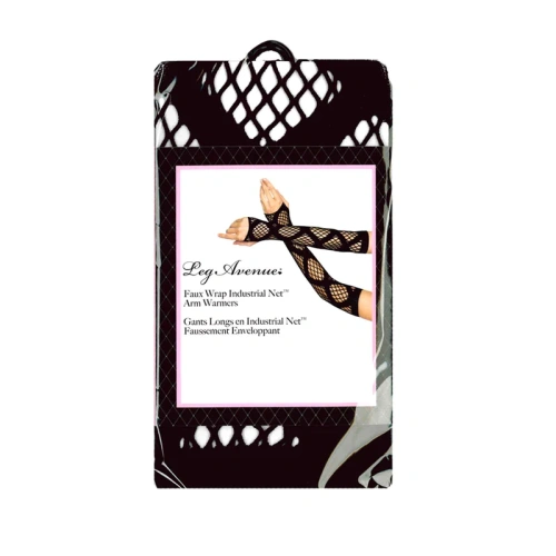 Leg Avenue - Faux wrap net arm warmers - Длинные перчатки без пальцев с узором, O\S (чёрный)