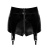 Виниловые шортики с доступом и подвязками Noir Handmade F325 Glam, 3XL Виниловые шортики с доступом и подвязками Noir Handmade F325 Glam, 3XL