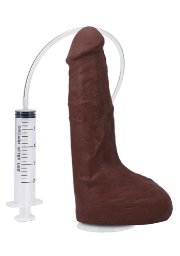 Кончающий фаллоимитатор Doc Johnson The Realistic Cock ULTRASKYN Squirting 9,5 Inch, 21,6 см