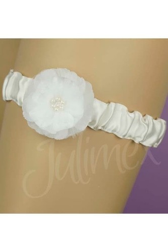 Julimex Lyon PW 62 - Шикарная подвязка на ножку, S/M (белый)