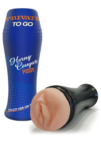 Private Horny Cougar To Go - Компактный мастурбатор-вагина, 21х7,5 см (телесный)