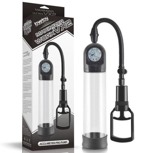 Maximizer WorxVX2 Accu Meter Pump - вакуумная помпа для члена, 20х6.3 см