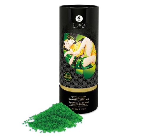 Shunga Oriental Crystal Bath Salts Organic Lotus Flower - Сіль для ванни з ароматом лотоса, 500 г - купити в Києві, Україні