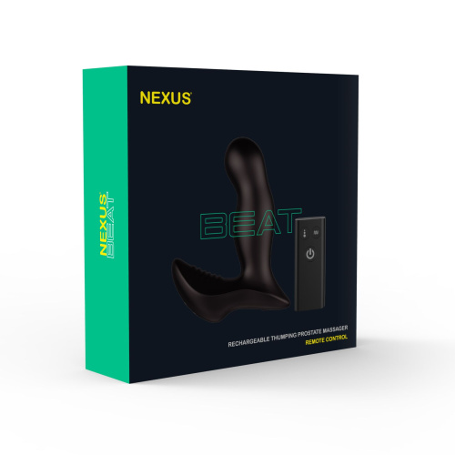 Nexus Beat - вибромассажер простаты с пульсирующей жемчужиной, 13.3х4 см (чёрный)