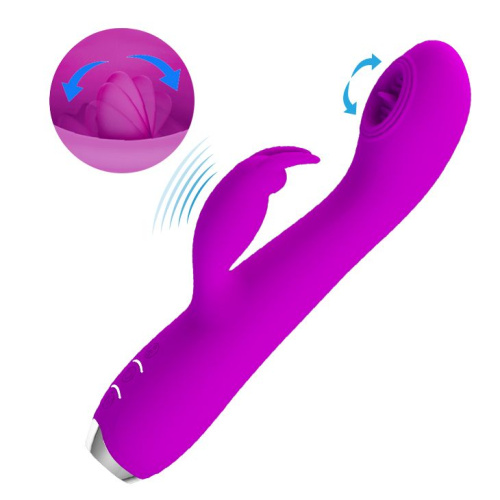 Pretty Love Rachel licking Vibrator Purple - Вибратор-кролик, 19,9 см (фиолетовый)