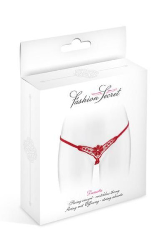 Fashion Secret Danuta Red - трусики-стринги с доступом, S-L (красные)