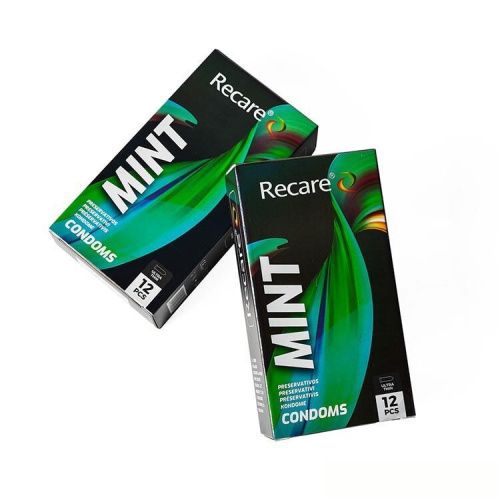 Holographic Recare Ultra Thin Mint Condoms 12 шт, ультратонкие