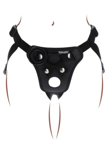 Toy Joy Strap-On Pleasure Harness - Трусики для страпона, (черный)