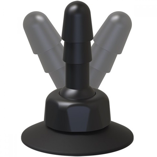 Doc Johnson - Swivel Suction Cup Plug - крепление для страпона, 11.4х9.5 см (чёрный)