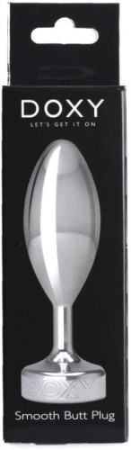 DOXY Butt Plug Smooth - гладкая алюминиевая анальная пробка, 7х3.5 см (серебристый)