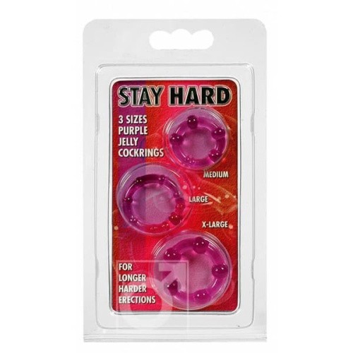 Scala Selection Stay Hard - Три ерекційні кільця (бузкові) - купити в Києві, Україні