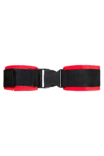 Anonymo Handcuffs Velour - мягкие наручники, (красные)