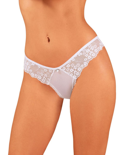 Obsessive Heavenlly panties - кружевные эротические трусики, XL/2XL (белый)