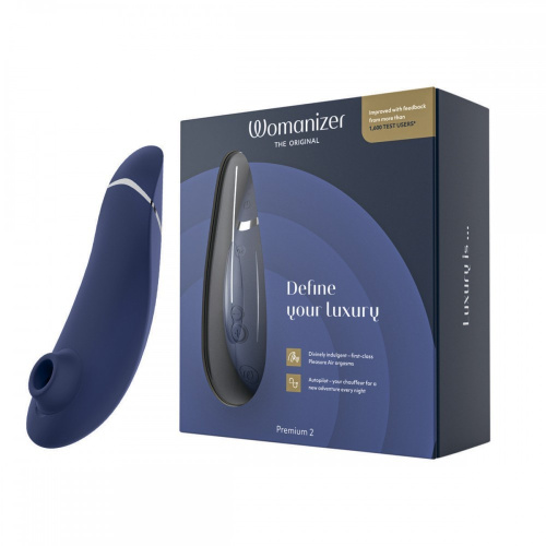 Вакуумный стимулятор Womanizer Premium 2 (синий)