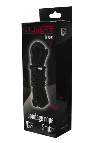 BLAZE DELUXE BONDAGE ROPE - Веревка для бондажа, 5 м (черный)