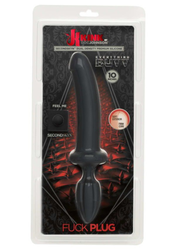 Doc Johnson Kink - Dual Density Secondskyn Fuck Plug - анальний плаг з ділдо, 25.4х3.8 см (чорний) - купити в Києві, Україні